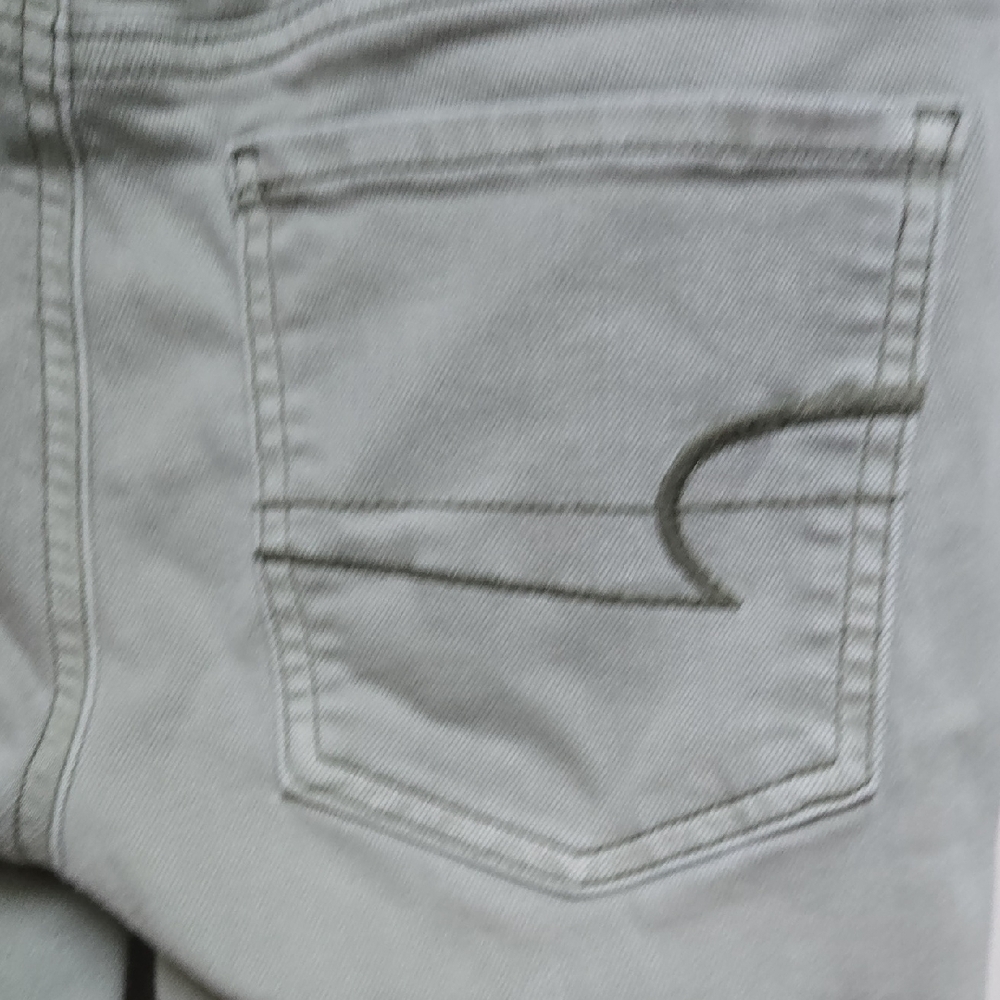 American Eagle Outfitters Stylish Light Gray Skinny Jeans Jeggins Super Stretch - Picture 9 of 9